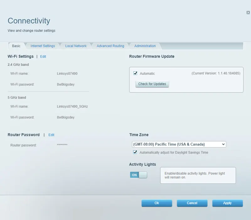 Change the WiFi name and password