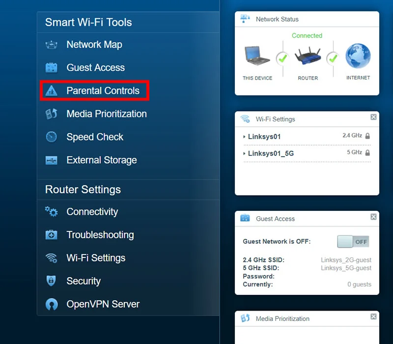 Set parental controls